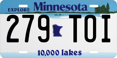 MN license plate 279TOI