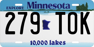 MN license plate 279TOK