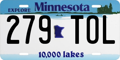 MN license plate 279TOL