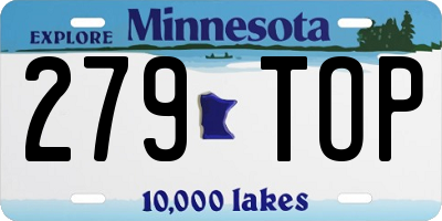 MN license plate 279TOP