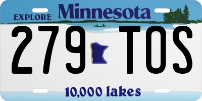 MN license plate 279TOS