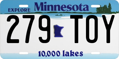 MN license plate 279TOY