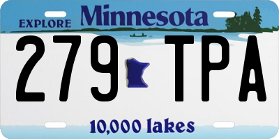 MN license plate 279TPA