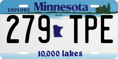 MN license plate 279TPE