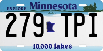 MN license plate 279TPI