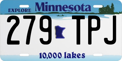 MN license plate 279TPJ