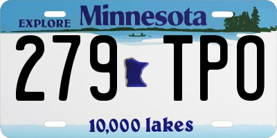 MN license plate 279TPO