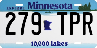 MN license plate 279TPR