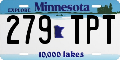 MN license plate 279TPT