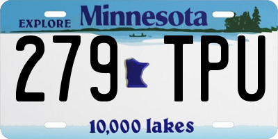 MN license plate 279TPU