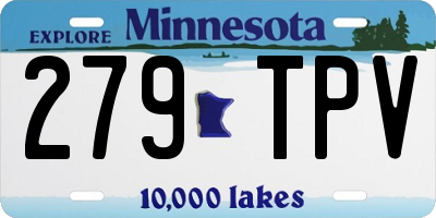 MN license plate 279TPV