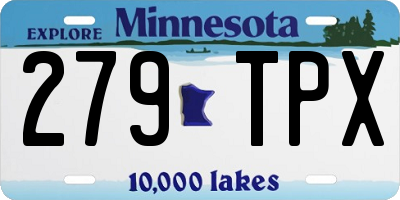 MN license plate 279TPX