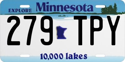MN license plate 279TPY