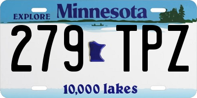MN license plate 279TPZ