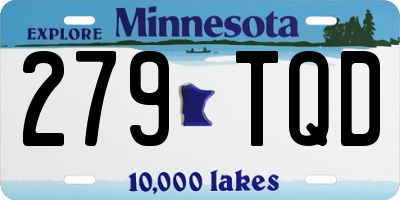 MN license plate 279TQD