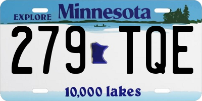 MN license plate 279TQE