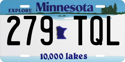 MN license plate 279TQL