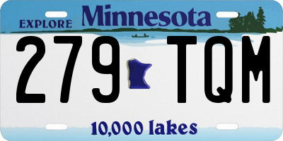 MN license plate 279TQM