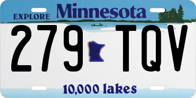MN license plate 279TQV