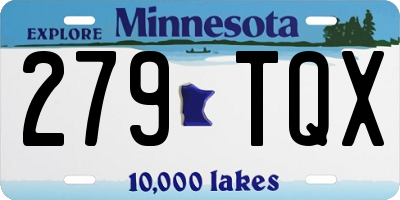 MN license plate 279TQX