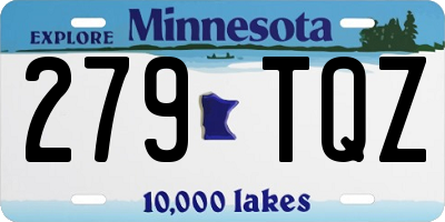 MN license plate 279TQZ
