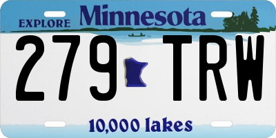 MN license plate 279TRW