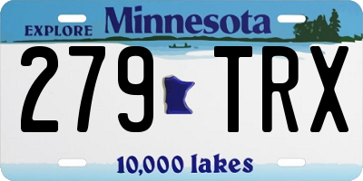 MN license plate 279TRX