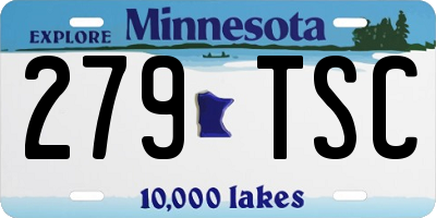 MN license plate 279TSC