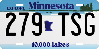 MN license plate 279TSG