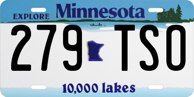MN license plate 279TSO