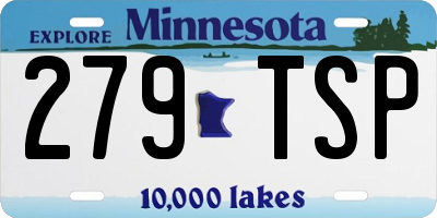 MN license plate 279TSP