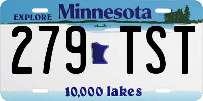 MN license plate 279TST