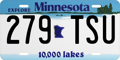 MN license plate 279TSU