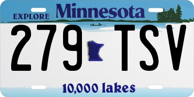 MN license plate 279TSV