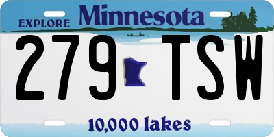MN license plate 279TSW