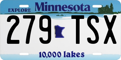 MN license plate 279TSX