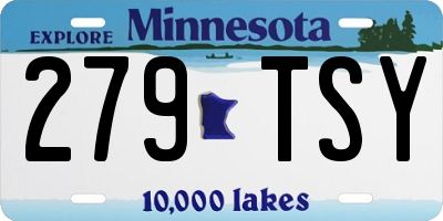 MN license plate 279TSY
