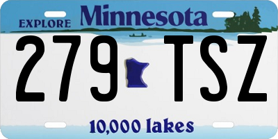 MN license plate 279TSZ