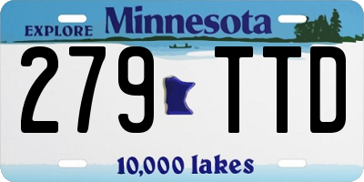 MN license plate 279TTD