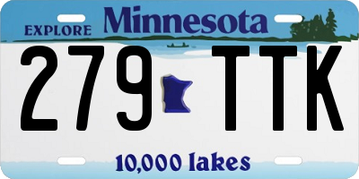 MN license plate 279TTK