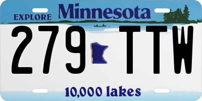 MN license plate 279TTW