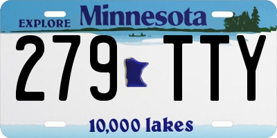 MN license plate 279TTY