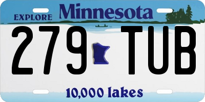 MN license plate 279TUB
