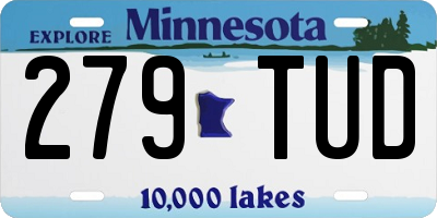 MN license plate 279TUD