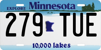MN license plate 279TUE