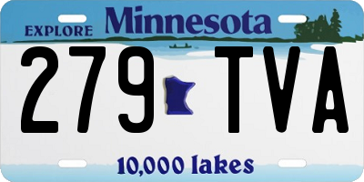 MN license plate 279TVA