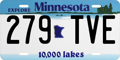MN license plate 279TVE