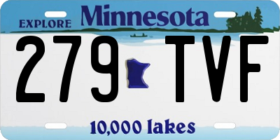 MN license plate 279TVF