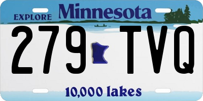 MN license plate 279TVQ