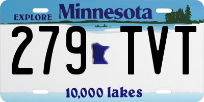 MN license plate 279TVT